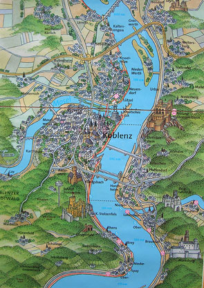 ライン沿岸地図